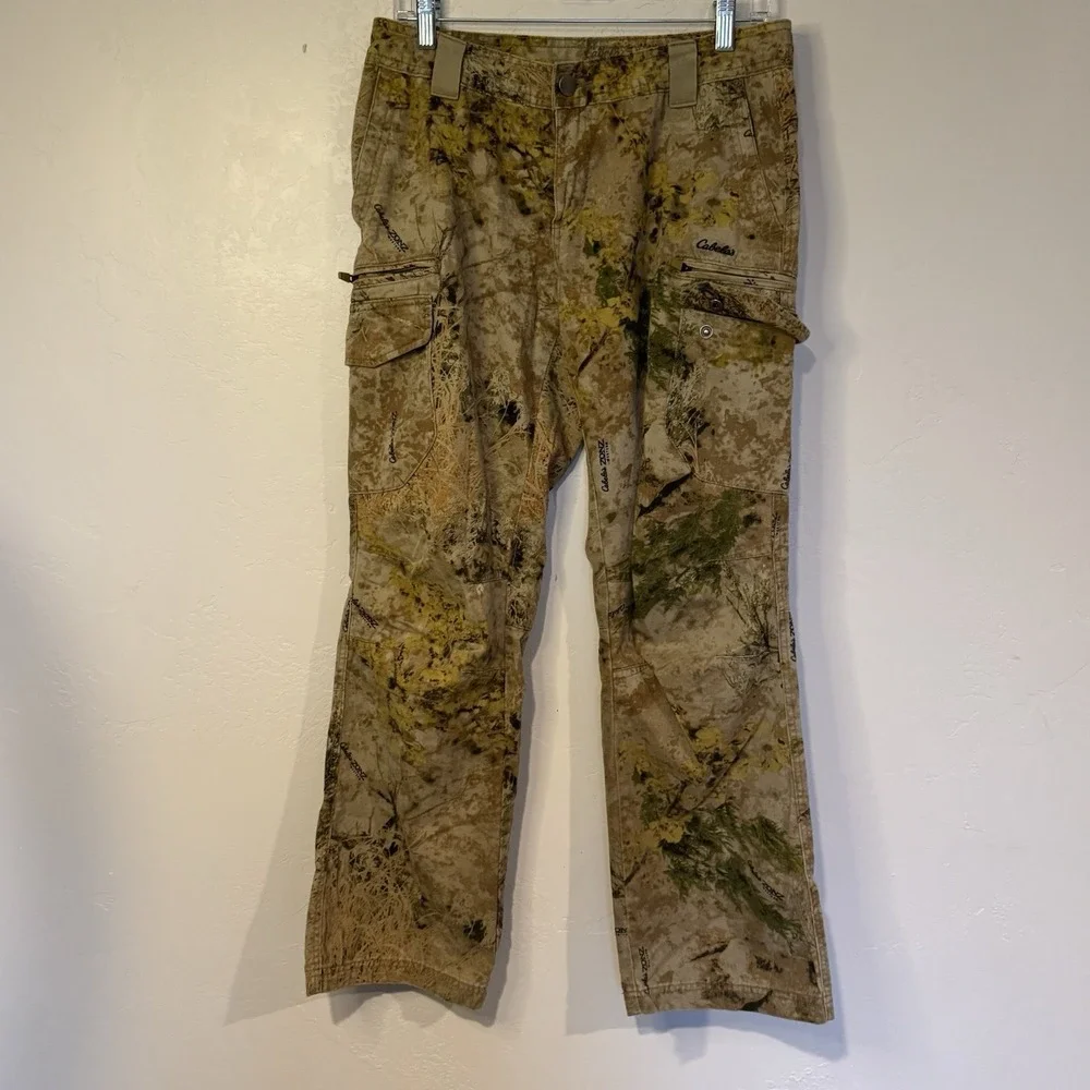 Cabela's Zonz Western Men's Camo Cargo Pants Size 30x29 Regular Hunting Pants